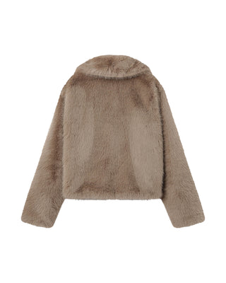 Manteau fausse fourrure greige Shonna
