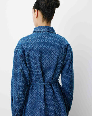 Robe chemise courte en denim à motif mediumblue Alizee