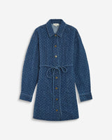 Robe chemise courte en denim à motif mediumblue Alizee