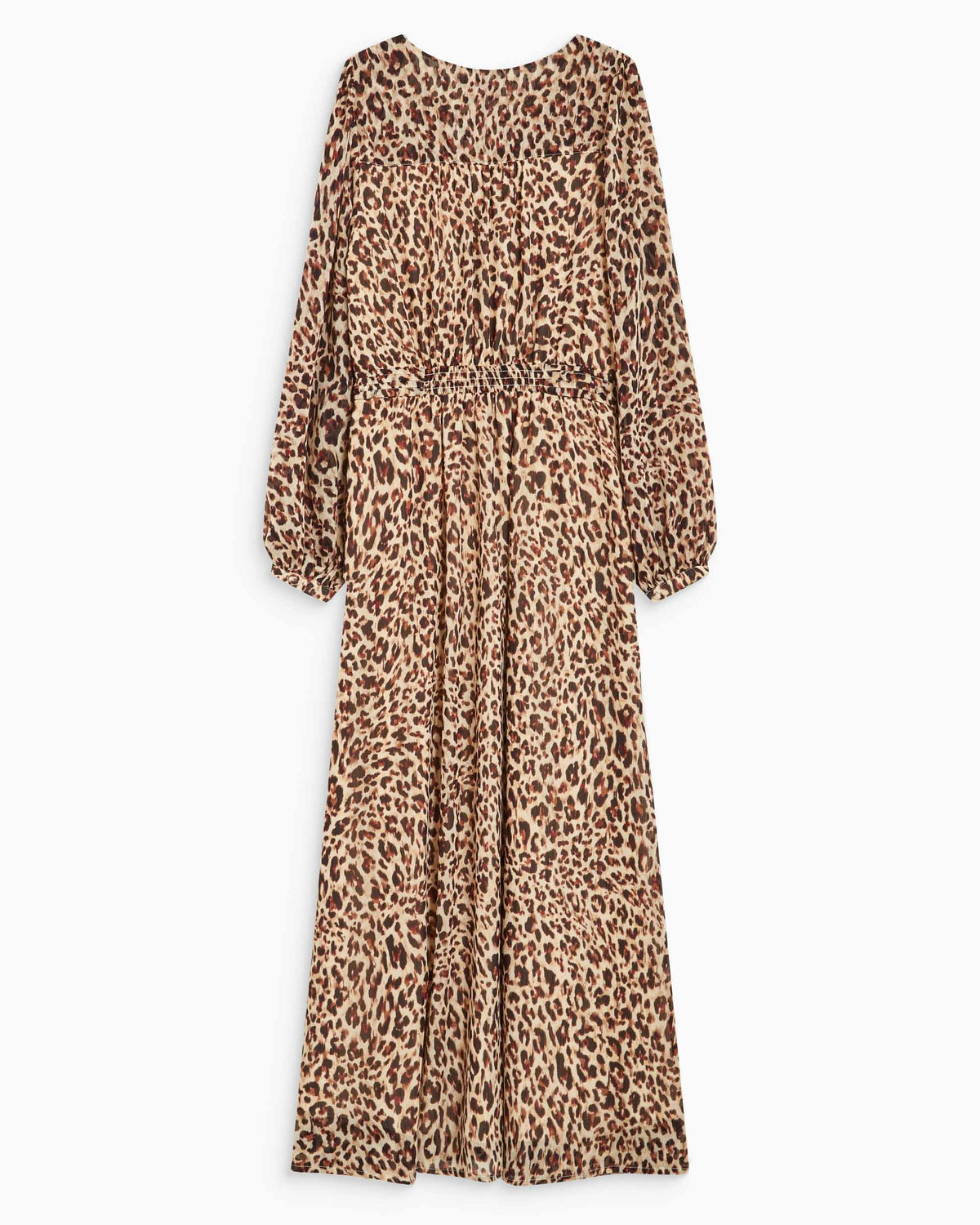 Robe longue col V manches longues imprimée leo Alice