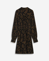 Robe courte portefeuille à motif kaki Anika