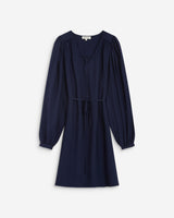 Vestido corto mangas abullonadas marine Alienor