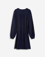 Vestido corto mangas abullonadas marine Alienor