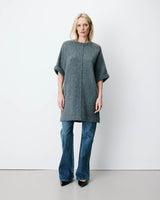 Short knit dress with kimono sleeves anthracite Alinae