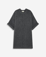 Short knit dress with kimono sleeves anthracite Alinae