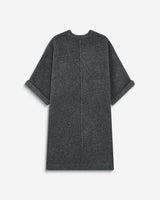 Short knit dress with kimono sleeves anthracite Alinae