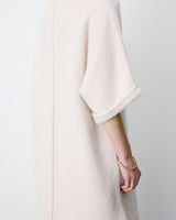 Robe courte en maille manches kimono sable Alinae