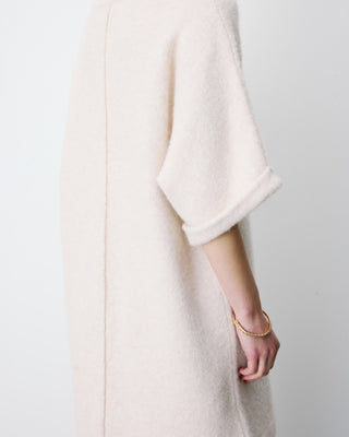 Robe courte en maille manches kimono sable Alinae