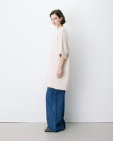 Robe courte en maille manches kimono sable Alinae