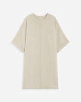 Robe courte en maille manches kimono sable Alinae