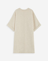 Robe courte en maille manches kimono sable Alinae