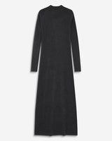Robe pull longue col montant anthracite Alexandra