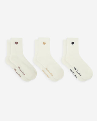 Chaussettes cœurs en lurex multico Asteria