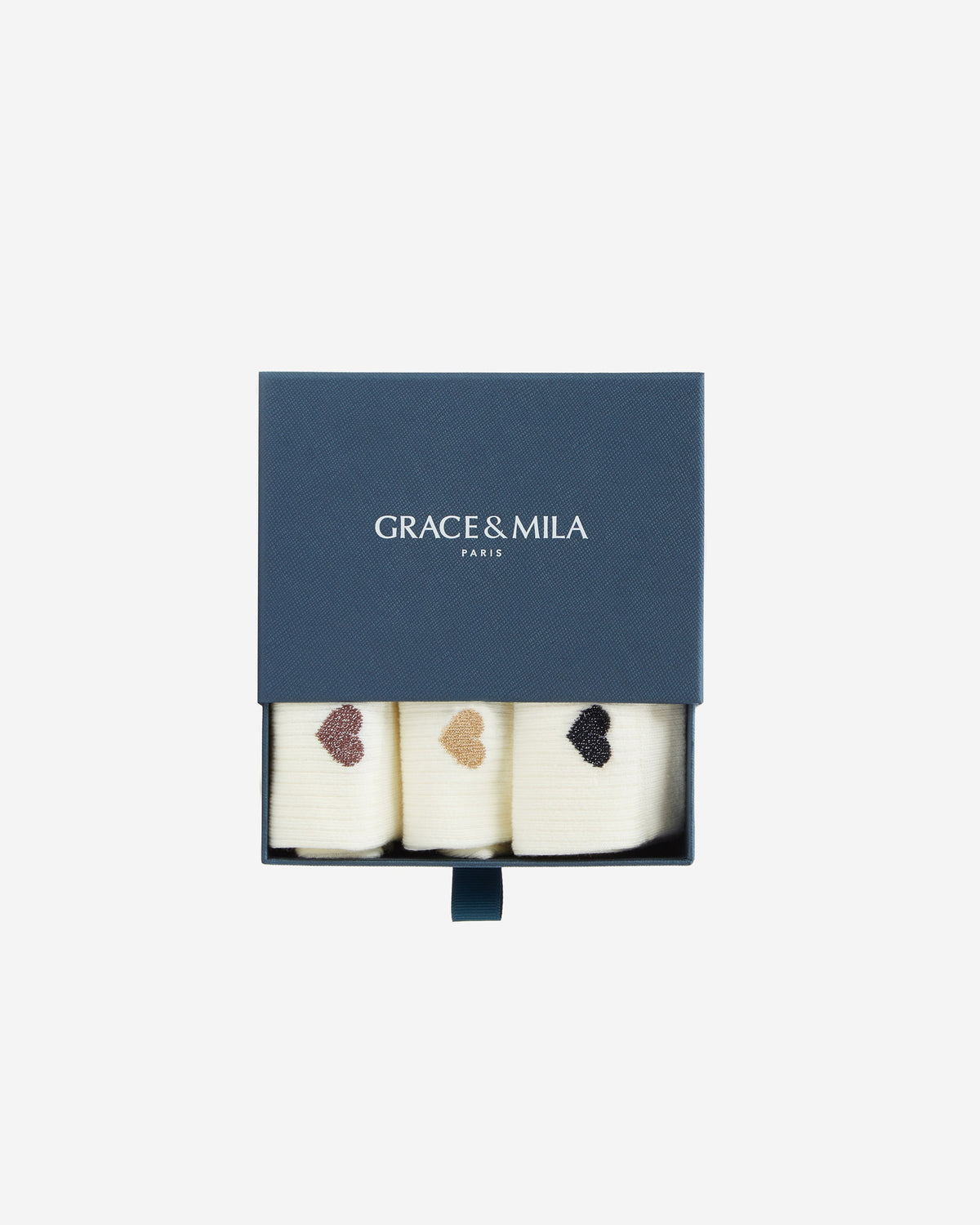 Chaussettes cœurs en lurex multico Asteria