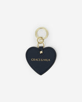 Llavero corazón de cuero marine Aria