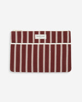 Pochette d'ordinateur en toile rayée cherry Alina