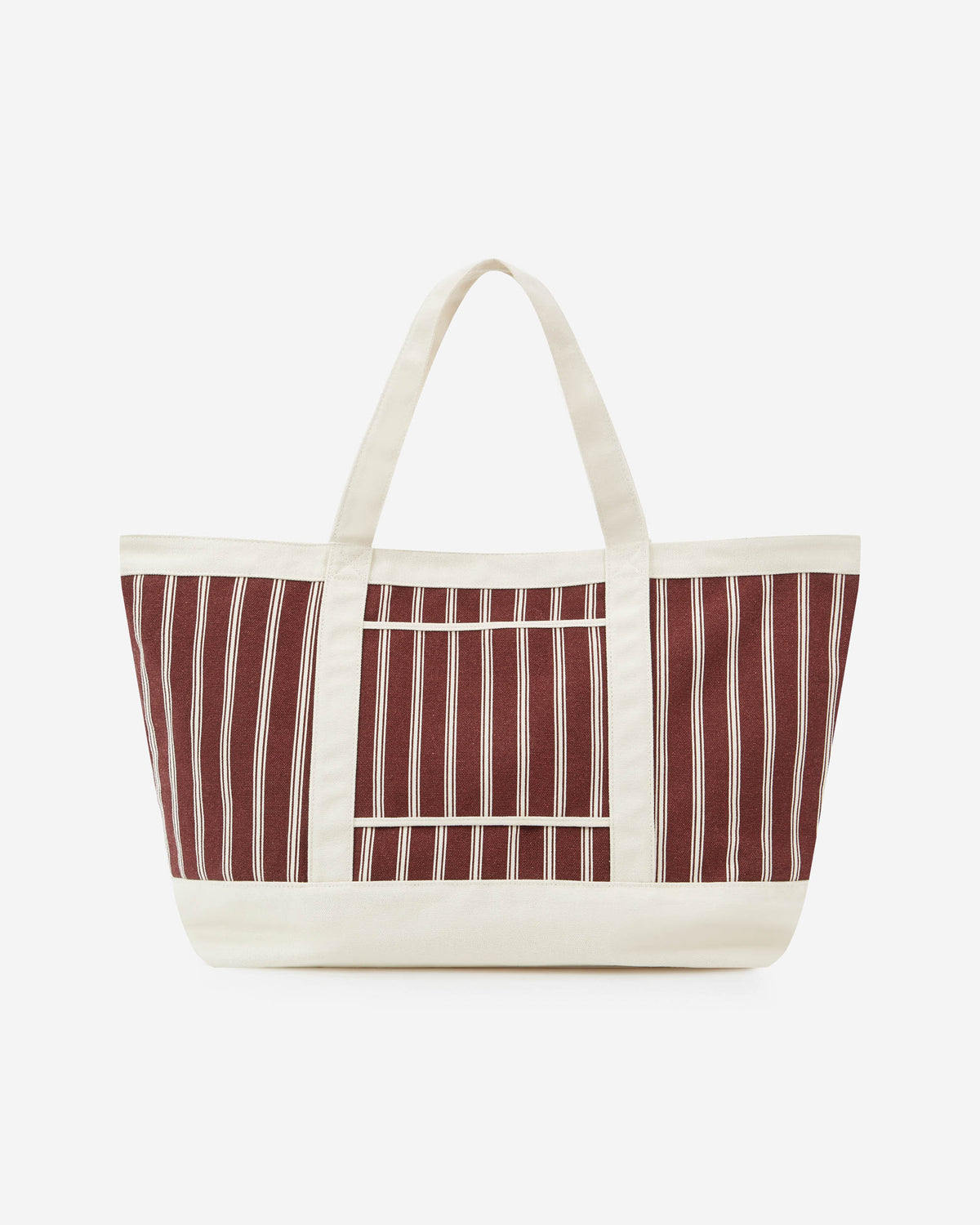 Tote bag large en toile rayée cherry Aspen