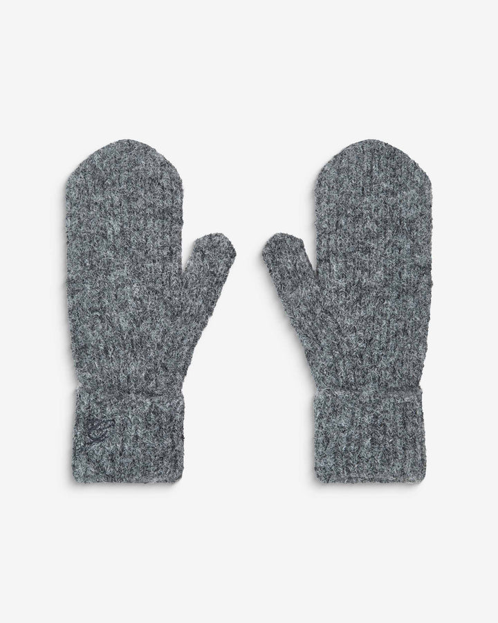 Wool-blend mittens anthracite Acajou