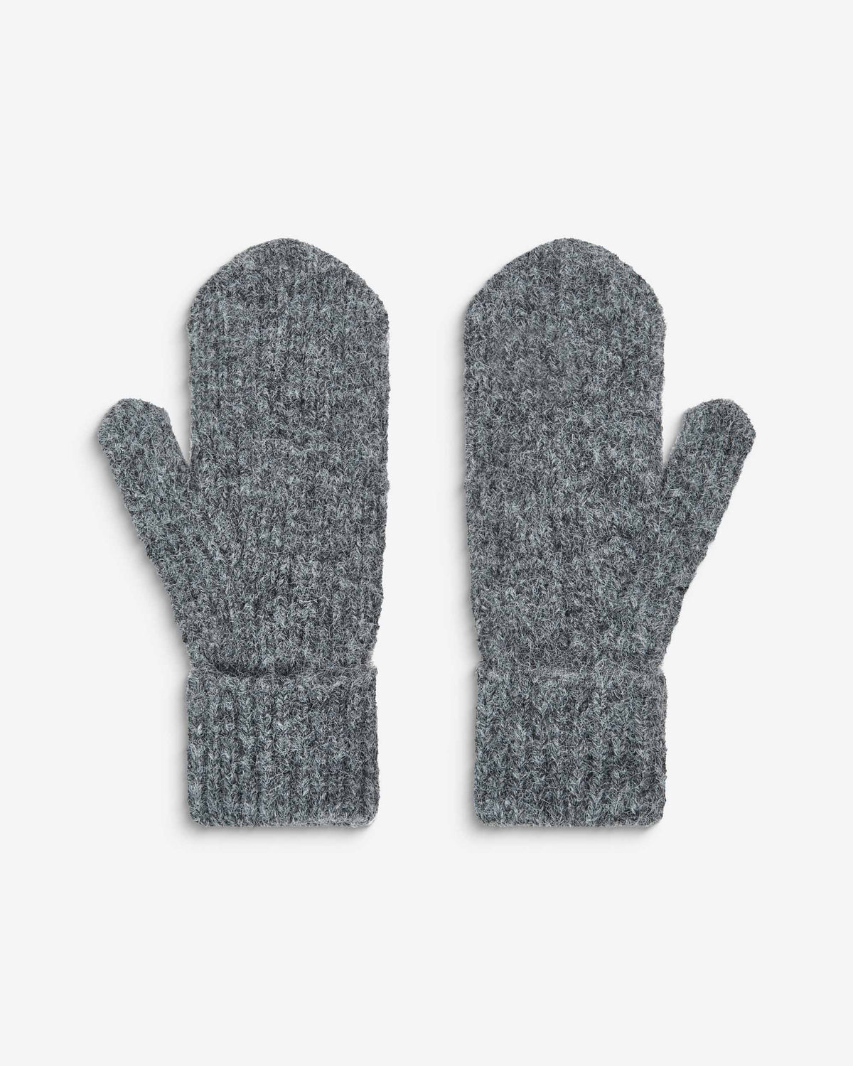 Wool-blend mittens anthracite Acajou