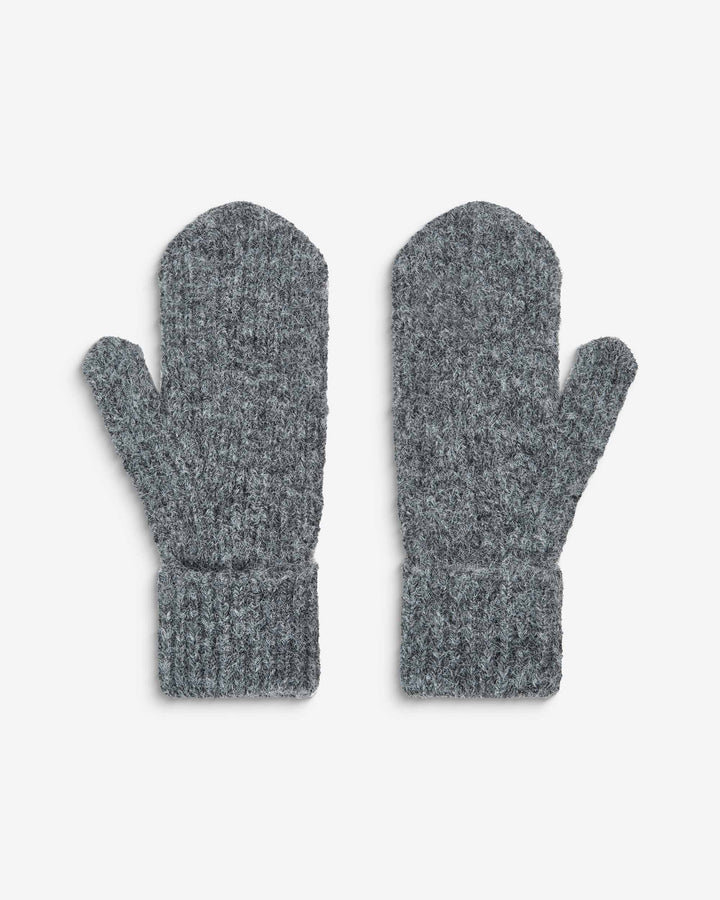 Wool-blend mittens anthracite Acajou