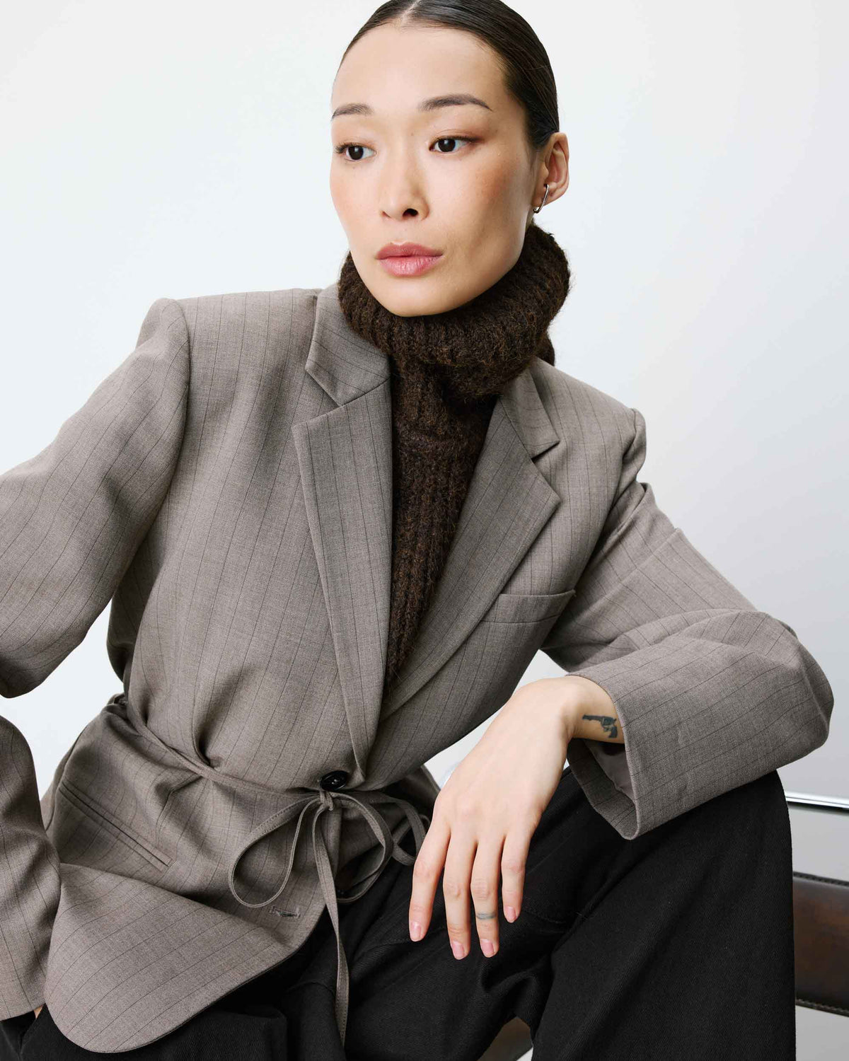 Knit snood chocolat Ansel