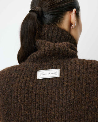 Knit snood chocolat Ansel