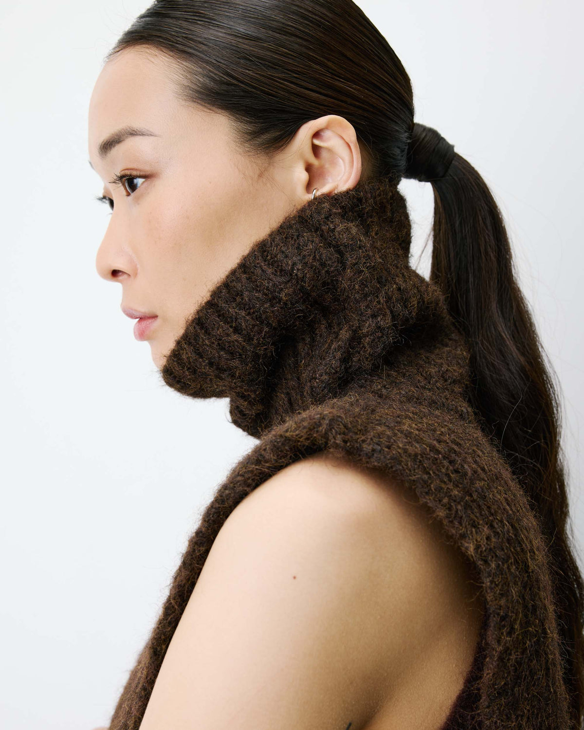 Knit snood chocolat Ansel