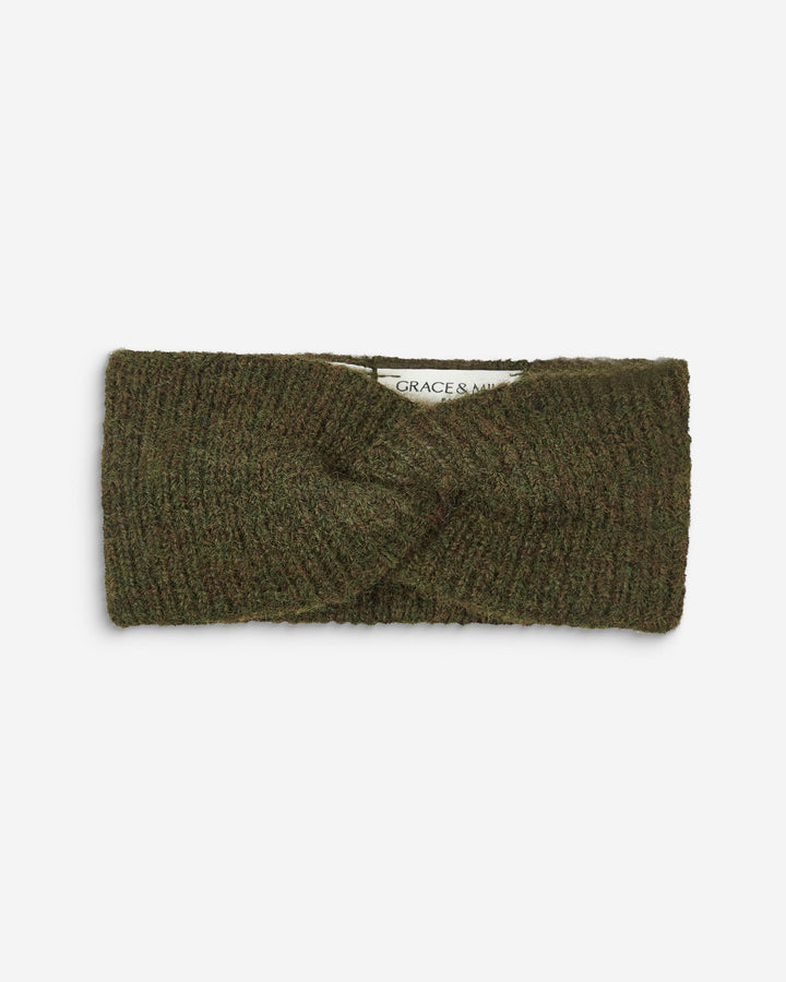 Knit headband kaki Auden