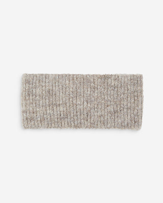 Bandeau croisé en maille taupe Auden