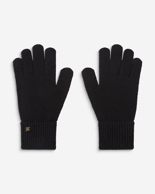 Duo bonnet et gants en maille noir Anicet