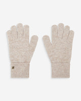 Knit beanie and gloves set taupe Anicet