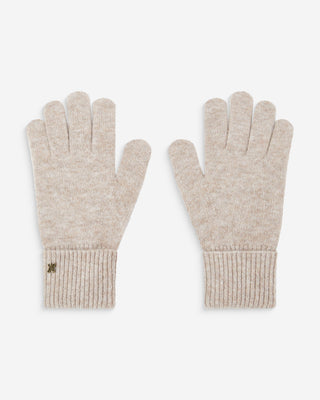 Duo bonnet et gants en maille taupe Anicet
