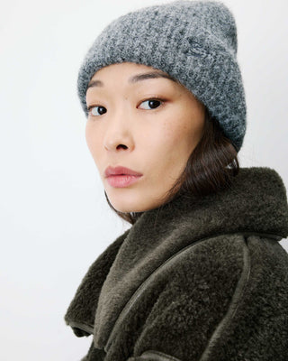 Bonnet en laine mélangée anthracite Antorin