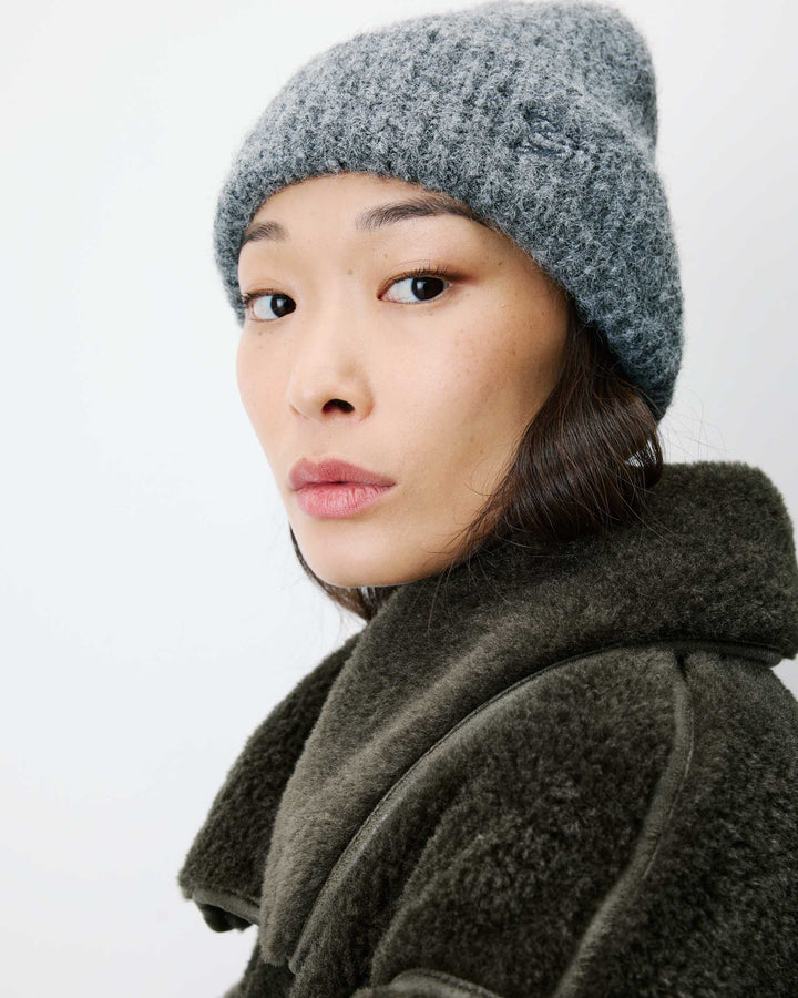 Wool-blend beanie anthracite Antorin