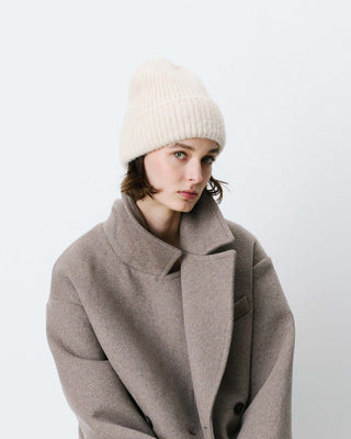 Bonnet en laine mélangée sable Antorin