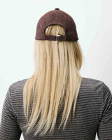 Casquette en velours côtelé logo chocolat Alona