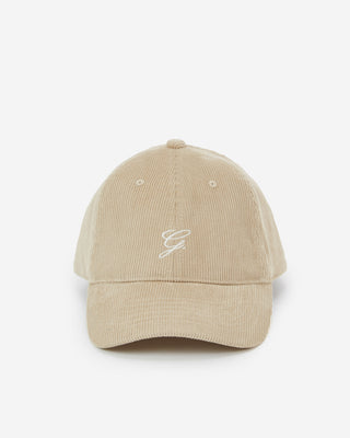 Casquette en velours côtelé logo latte Alona
