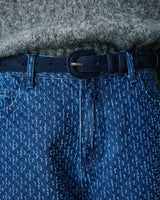 Ceinture en suédine boucle assortie marine Scotland