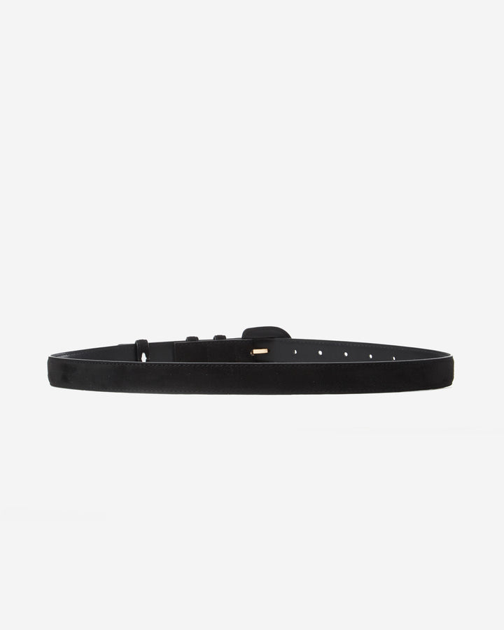 Ceinture en suédine boucle assortie noir Scotland