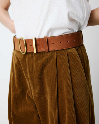 Ceinture en suédine boucle doré coffee Swinton