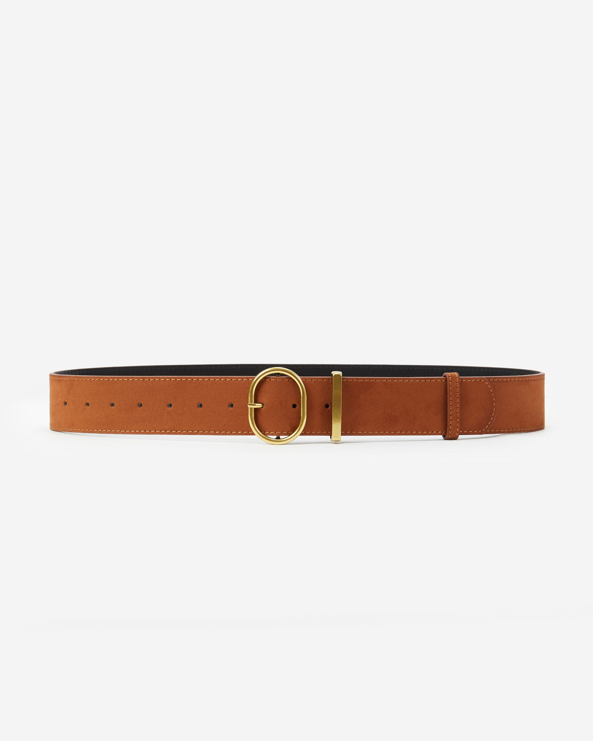 Ceinture en suédine boucle doré coffee Swinton