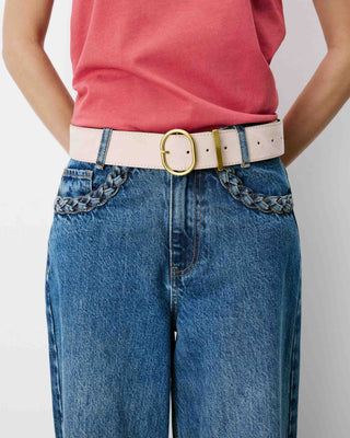 Ceinture en suédine boucle doré sable Swinton