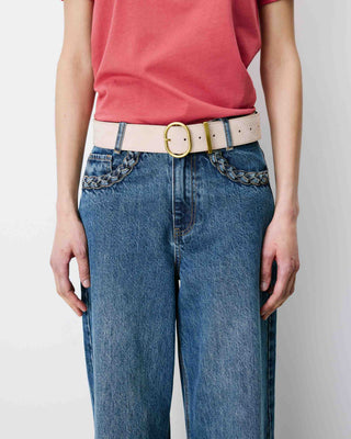 Ceinture en suédine boucle doré sable Swinton