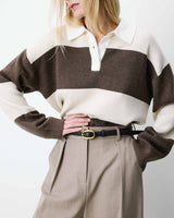Ceinture fine en similicuir chocolat Abel
