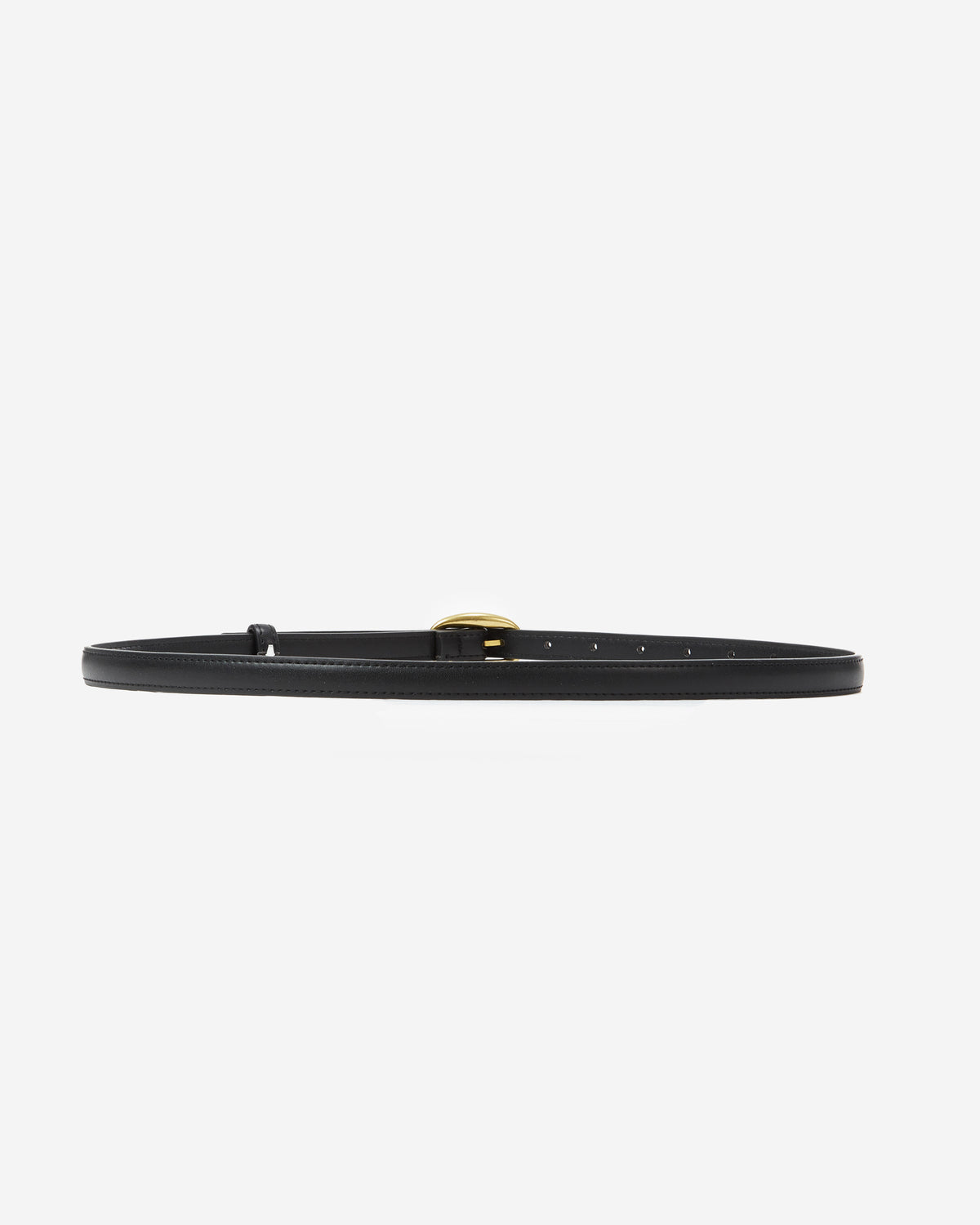 Ceinture fine en similicuir noir Abel