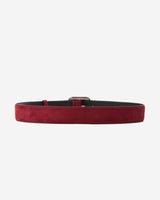Ceinture en suédine boucle carrée assortie cherry Alvaro