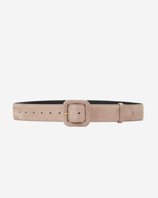 Ceinture en suédine boucle carrée assortie grege Alvaro