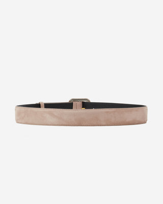 Ceinture en suédine boucle carrée assortie grege Alvaro