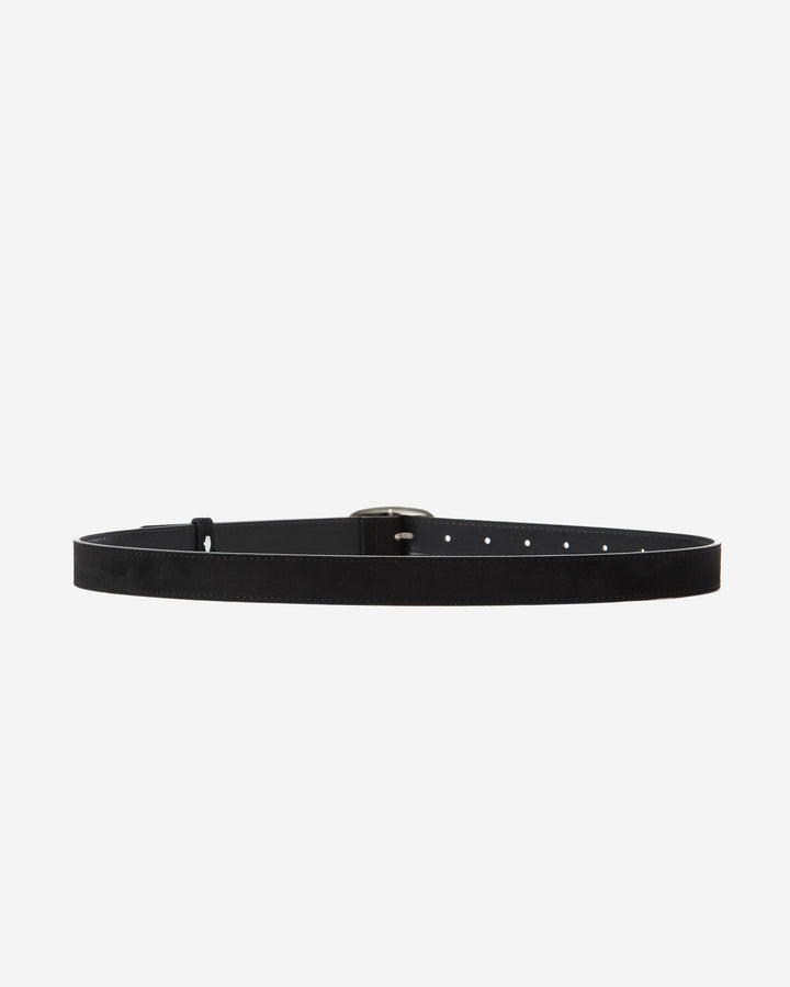 Ceinture en suédine boucle argenté noir Abbey