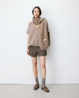 Alpaca wool-blend scarf mocha Aglae